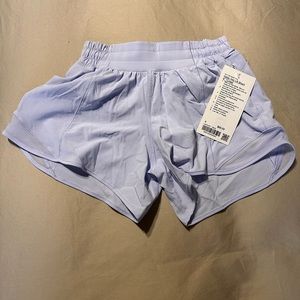 NWT Hotty-Hot Low Rise Lined 4 inch size 4 Pastel blue